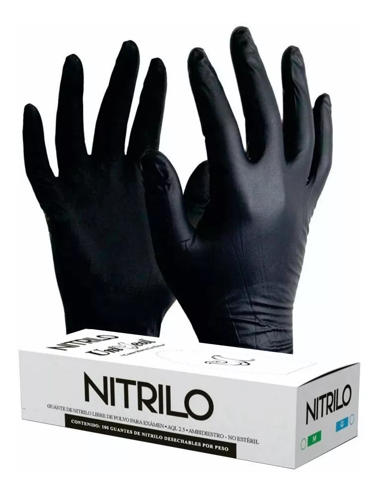 Guantes De Nitrilo Negro UniSeal - Image 5