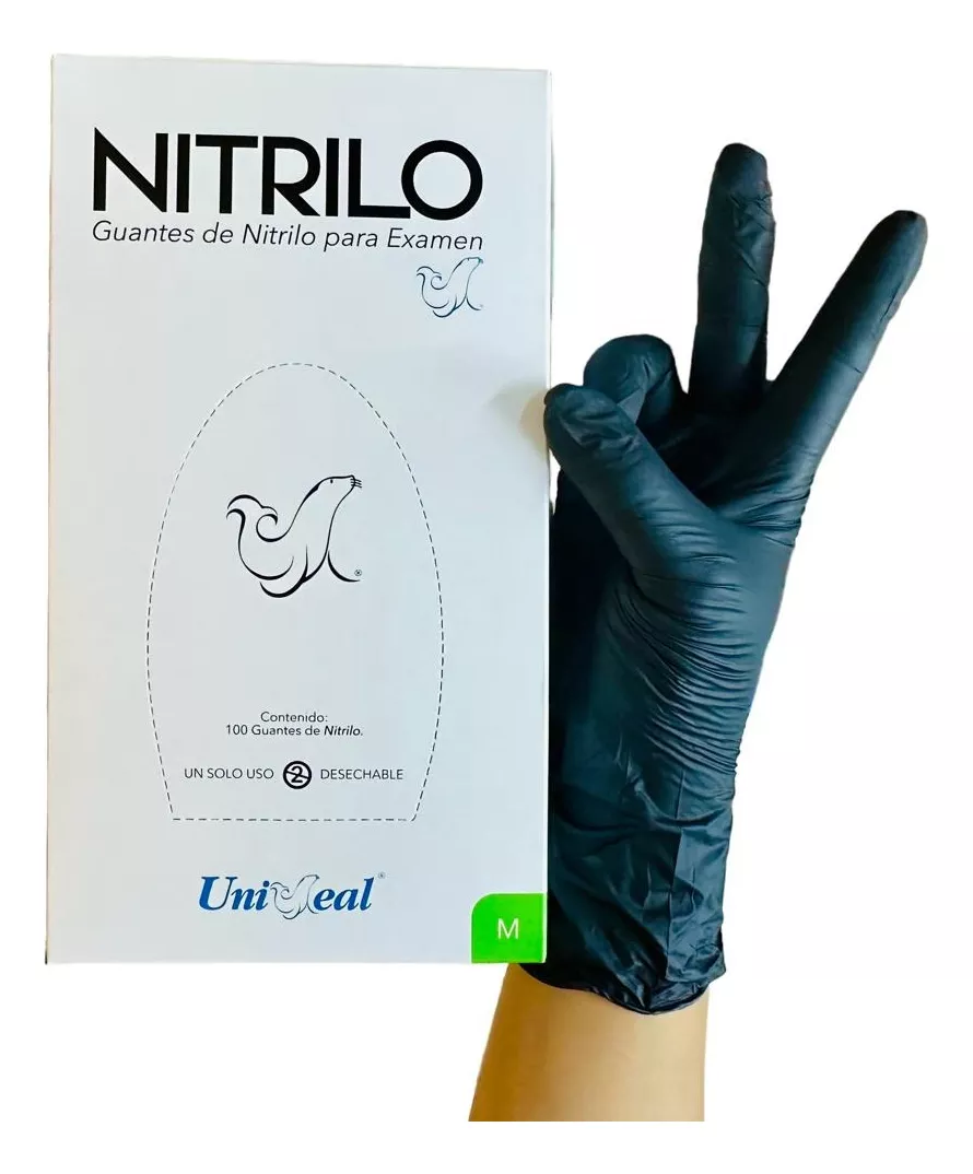 Guantes De Nitrilo Negro UniSeal - Image 3