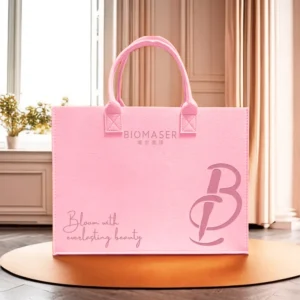 Biomaser Pink Felt Tote Bag