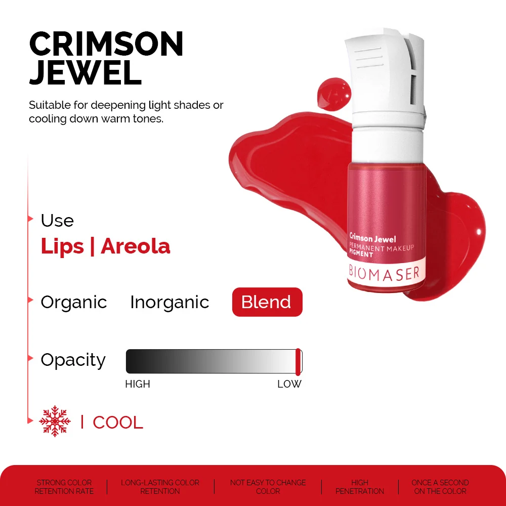 Biomaser Wine Red Pigmentos Híbridos Para Labios 12 ml - Imagen 4